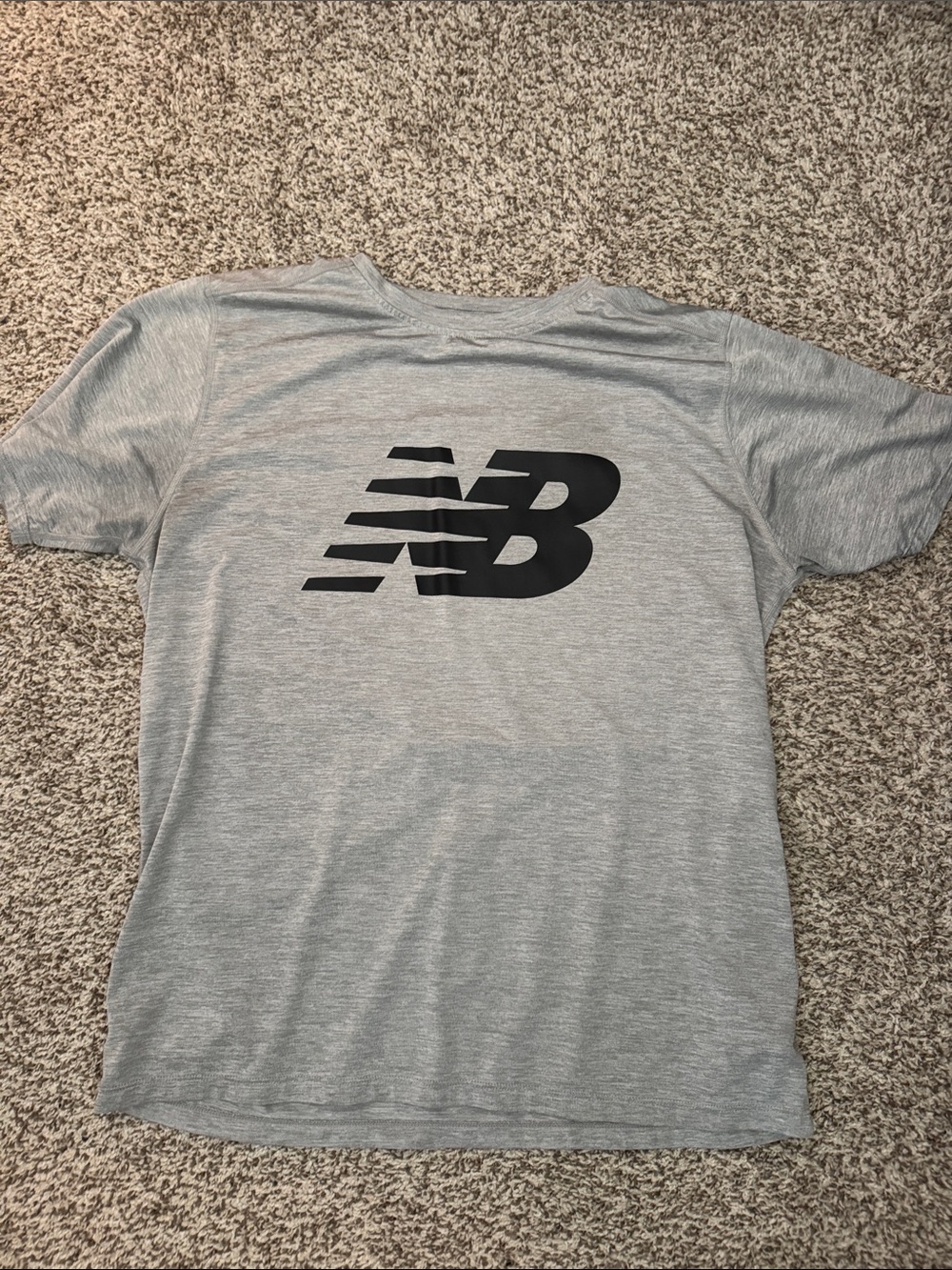 New Balance Heather Gray Short Sleeve NB Logo Tee